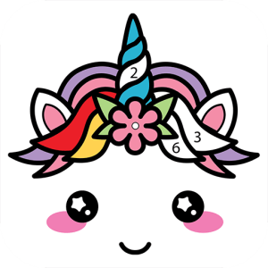 Antistress Paint4u: Free Color by Number Painting Games - Unicorn Coloring Paint Book Apps art games & Cute Coloring games for adults free