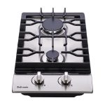 12" Gas Cooktop Dual Fuel 2 Sealed Burners Stainless Steel Drop-In Gas Stove DM223-SA01BZ Gas Hob