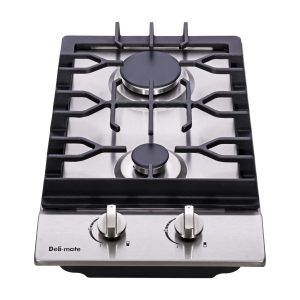 12" Gas Cooktop Dual Fuel 2 Sealed Burners Stainless Steel Drop-In Gas Stove DM223-SA01BZ Gas Hob