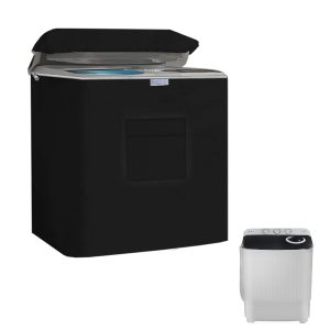 Vibiubo Twin Tub Washing Machine Cover for 13lbs Portable Mini Compact Washer Machine,Waterproof, Sun-Proof, Extend their Service Life, Zipper Design for Easy Use (24"W×17"D×27"H)