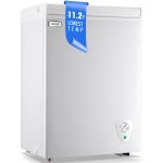 WANAI Chest Freezer Mini Small Deep Freezers Apartment Dorm Freezeing Machine with 7 Temp Control Fast Cooling Portable for Home Office Business Dorm White