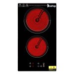 Winado 2 Burners Electric Ceramic Cooktop 20 inch, 220-240V Flat Top Stove, Multi-function Elecric Stovetop w/9 Heating Level, Timer & Kid Safety Lock, Sensor Touch Control, Timer Setting, Plug, 3000W