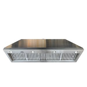 54 Inch Built-In/Insert Range Hood, 4-Speed 1260 CFM, Stainless Steel Under Cabinet Range Hood Kitchen Vent Hood with Liner and Internal Motor, 8" Duct, Adjustable Lights, Baffle Filter