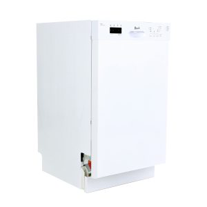 Avanti DWF18V0W 18-Inch Dishwasher Machine with Front Control LED Display, Fits 8 Place Settings with 3 Wash Options, 6 Automatic Cycles Includes Rinse Aid Dispenser with Low Noise Rating, 53dB, White