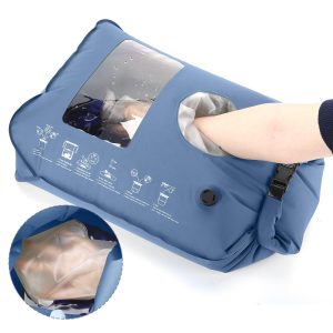 Wash Bag Portable Washing Machine for Camping Travel Laundry Washing Bag Baby Clothes Manual Washer Dry Bags Self-sufficient Hand Wash Clothes for Outdoor Traveller RV Backpacking Adventures Essential