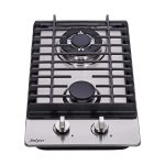 Anlyter 12 Inch Gas Cooktop, 2 Burners Built-in Gas Stovetop Stainless Steel Gas Stove Top LPG/NG Convertible Dual Fuel Sealed Gas Hob