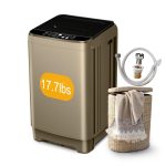 Zyerch Portable Washing Machine 17.7lbs Full-Automatic Compact Washer Machine for Apartment, 10 Wash Program Small Portable Washer for Dorm, Apartment, RV, Home, Gold