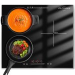 VoltCuisine Portable Induction Cooktop 24 inch, 5400W Hot Plate Electric Stove for Countertop, Precision Top Induction Burner, Powerful with 9 Preset Power Levels, Child Safety Lock,Independent Timer