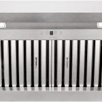 Akicon Range Hood Insert 36 Inch, Ultra Quiet, Powerful Suction Built-in Kitchen Vent Hood, Stainless Steel Ducted Stove Hood with Dimmable LED Lights, 3-Speed 600CFM