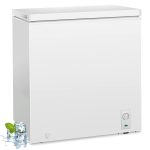 Antarctic Star 7.0 Cu. ft Chest Freezer 6.8℉to -4℉ Free Standing Top open Door Compact Freezer with Adjustable Temperature Defrost Water Drain/Power Saving White