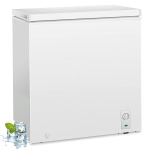 Antarctic Star 7.0 Cu. ft Chest Freezer 6.8℉to -4℉ Free Standing Top open Door Compact Freezer with Adjustable Temperature Defrost Water Drain/Power Saving White