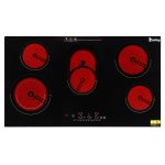 Winado 5 Burners Electric Ceramic Cooktop 35 inch, 220-240V Flat Top Stove, Multi-function Elecric Stovetop w/9 Heating Level, Timer & Kid Safety Lock, Sensor Touch Control, Timer Setting, 8600W