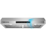 AAOBOSI Range Hood 30 inch Under Cabinet, 700-CFM Gesture Sensing/Touch Control,3 Speed Range Hood with LED Lights Exhaust Fan, Stainless Steel Kitchen Vent Hood