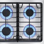 AAOBOSI 30 inch Gas Cooktop, Gas Stove Top with 46,000 BTUs 4 Burners NG/LPG Convertible,Propane Cooktops with Stove Top Covers, Cast Iron Grates, Ideal Gas Stoves for RV, Kitchen, Home