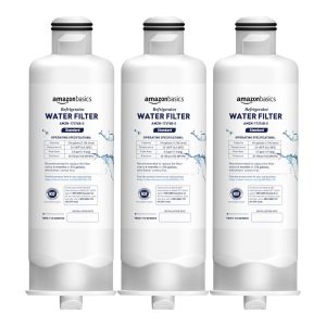 Amazon Basics Replacement Samsung DA97-17376B, HAF-QIN/EXP Refrigerator Water Filter, 3-Pack, Standard Filtration