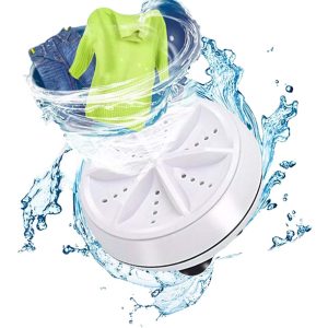 WAQIA Mini Washing Machine Portable Ultrasonic Turbine Washer, Portable Washing Machine with USB for Travel Business Trip or College Rooms