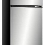 Anukis Compact Refrigerator 3.8 Cu Ft 2 Door Mini Fridge with Freezer for Apartment, Dorm, Office, Family, Basement, Garage - Silver