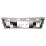 Akicon Range Hood Insert 60 Inch, 1200 CFM Built-in Kitchen Hood with 4 Speeds, Ultra-Quiet Stainless Steel Ducted Vent Hood Insert with Dimmable LED Lights and Dishwasher Safe Filters (Warm White)
