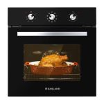 24 Inch Electric Wall Oven, Built-in Wall Oven GASLAND ES609MB, 240V 3200W 2.3Cu.ft Convection Oven with Rotisserie, 9 Cooking Modes Electric Oven, Transparent Window, Mechanical Knob Control, Black