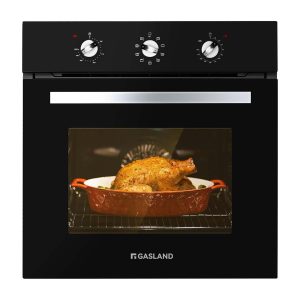 24 Inch Electric Wall Oven, Built-in Wall Oven GASLAND ES609MB, 240V 3200W 2.3Cu.ft Convection Oven with Rotisserie, 9 Cooking Modes Electric Oven, Transparent Window, Mechanical Knob Control, Black