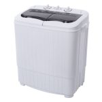 Winado 15LBS Portable Washing Machine, Compact Mini Washer Machine & Spin Cycle Combo, Built-in Gravity Drain, Small Twin Tub Washer with Spin Cycle for Laundry Room, Apartments, Dorms, RV's (Grey)