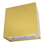 Akicon Stainless Steel Range Hood, Modern Box Kitchen Hood with Powerful Vent Motor, Wall Mount, 30”W*30”H*14D, Matte Gold (AK-HS30H-MG)
