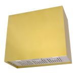 Akicon Stainless Steel Range Hood, Modern Box Kitchen Hood with Powerful Vent Motor, Wall Mount, 36”W*30”H*14”D, Matte Gold (AK-HS36H-MG)