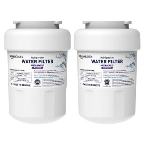 Amazon Basics Replacement Water Filter Cartridge Compatible with GE MWF Refrigerator, Pack of 2