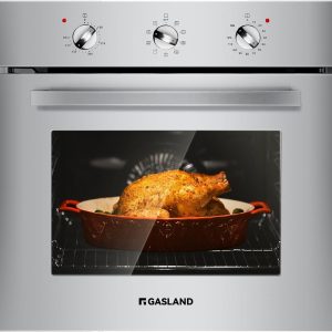 24 Inch Electric Oven, Built-in Single Wall Oven GASLAND ES609MSN, 240V 3200W 2.3Cu.ft Convection Oven with Rotisserie, 9 Cooking Modes, Mechanical Knob Control, Transparent Window, Stainless