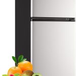 WANAI Refrigerator 3.5 Cu.Ft Refrigerator with Freezer, Retro Fridge with Dual Door,7 Adjustable Thermostat, Adjustable Shelves For Dorm, Office Bedroom, Silver