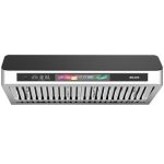 Under Cabinet Range Hood 36 Inch with Voice/Gesture/Touch Control, 900 CFM Stainless Steel & Upgraded Black Tempered Glass Ducted Kitchen Vent Hood with 4 Speed, Memory Mode, Adjustable Lights