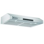 AAOBOSI 30 inch Under Cabinet Range Hood, Ducted Wall Mount Range Hood, Gesture Button Control, LED Lights, Mesh Filters, Stainless Steel