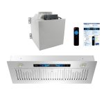 Awoco 36" Ceiling Insert Mount Split Quiet Range Hood with Voice, Gesture, Touch, Remote Controls, 1000 CFM Kitchen Hood with 4-Speed Exhaust Fan, Stainless Steel Stove Hood with 8" Blower, LED Lights