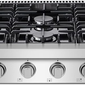 AAOBOSI Gas Cooktop 36 inch Gas Stove Built-in Gas Range Commercial Gas Stove Top, Propane Cooktop NG/LPG Switch, 6 Cast Iron Stove Top Covers for Gas Burners with 6 Burners for Cooking, Gas Grilling