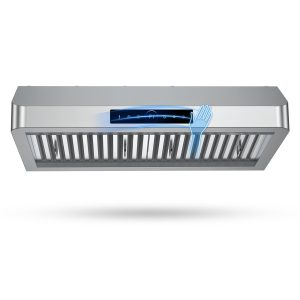30 Inch Under Cabinet Range Hood 900CFM, 4-Speed Kitchen Hood with Touch Control & Gesture Sensing Stainless Steel Kitchen Stove Vent Hoods with 2 LED Lights Supreme Series