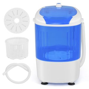 ARLIME Mini Washer and Dryer Combo, 5.5 Lbs Mini Laundry Washer, Semi-automatic Washing Machine with Drain Hose & Spin Tub, Small Washing Machine for Drom RV Apartment (Blue)