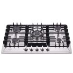 30 Inch Gas Cooktop, Stainless Steel Built-in 5 Burners Gas Stovetop LPG/NG Convertible Gas Stove Top Dual Fuel Gas Hob DM527-02
