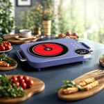 Advwin Portable Electric Cooktop, 2200W Single Burner Stove with LED Touch Screen,Knob Control & 4H Timer, 4 Temperature Levels,Overheat Protection,110V Electric Hot Plate for Cooking Portable