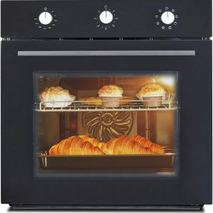 24 Inch Single Wall Oven, 2.5 Cu.ft Built-in Electric Wall Oven with 8 Cooking Functions in Stainless Steel, Mechanical Knob Control