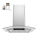 Wall Mount Range Hood 30 inch 450 CFM, Smart Range Hood with Voice Control, Compatible with Alexa/Google Home/Smart Life Assistant, Vent Hood for Kitchen with 3 Speed Fan, Stainless Steel, CAS75502W