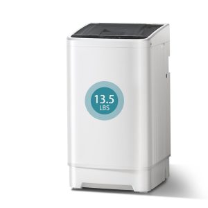 1.6 Cu. Ft.Portable Washer with 8 cycles, 13.5 Lbs Capacity Full Automatic Washer and Spinner Combo, Compact Laundry Washer Spinner for Apartment RV Dorm,Transparent Lid & LED Display (1.6 Cu. Ft)
