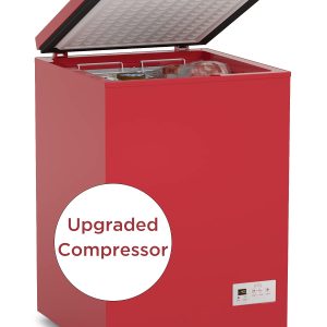 Watoor 3.5 Cu Ft Chest Freezer - Super-Low Temperature - 2 Removable Baskets - Electronic Control 14℉ to -40℉- Red