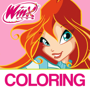 Winx Club: Color by Number with magic cartoon characters. Coloring game for girls and boys