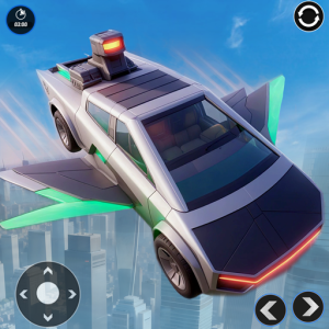 US City Amazing Flying Cyber Truck Parking Simulator: Ultimate Truck Driving Games 2020