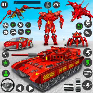 Army Tank Robot Car Games: Robot Transformation Game - Dino Robot Car Transform : Multi Robot Games