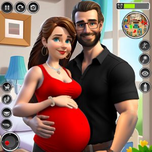 Virtual Happy Family Pregnant Mommy Simulator - Newborn Baby Care Game